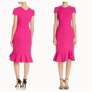 Betsey Johnson Crepe Ruffle Hem Pink Dress Size 4